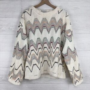 Allen Wah Vintage Pullover Sweater Women Large Artsy Textured Knit Lined USA